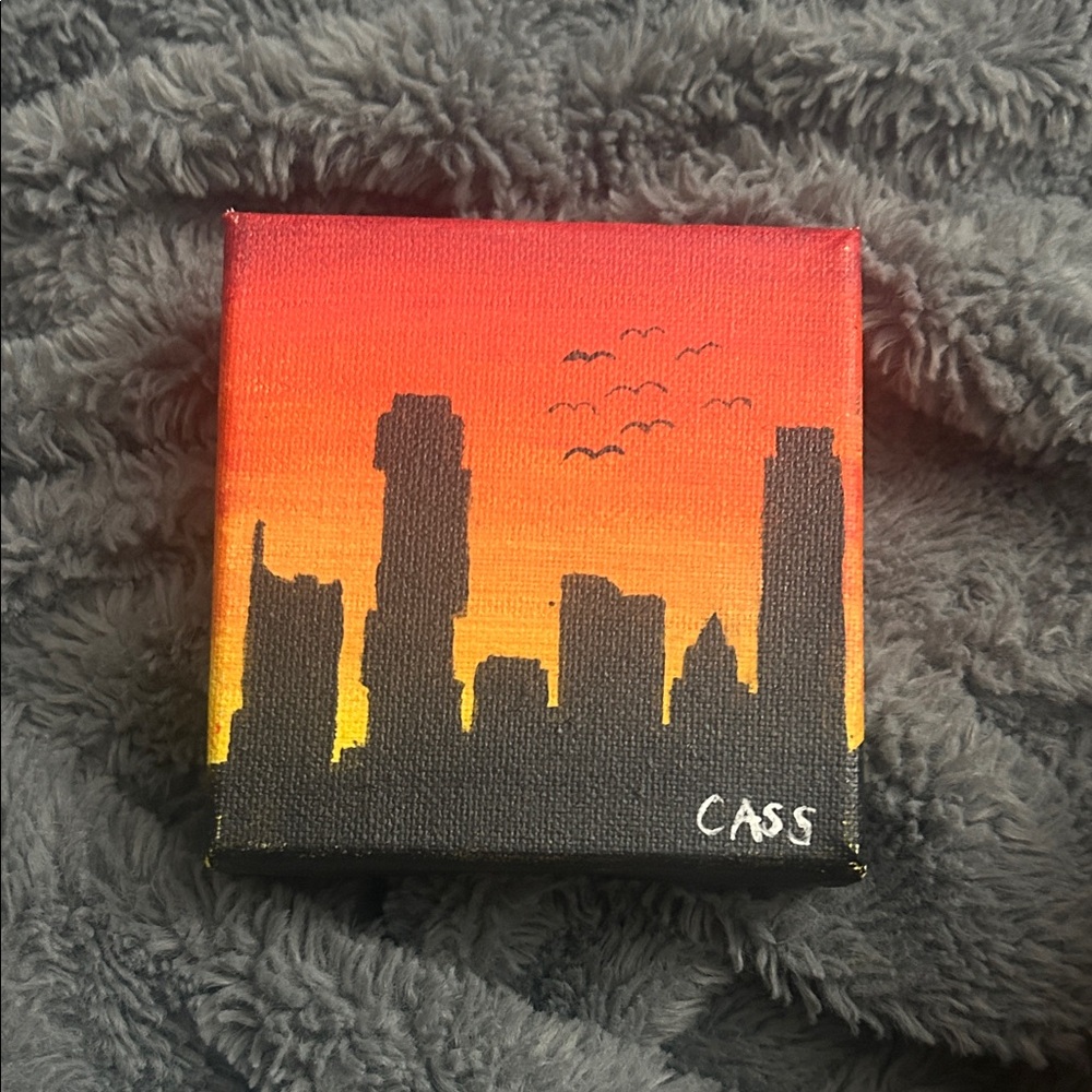 Sunset Cityscape Canvas Art 4x4